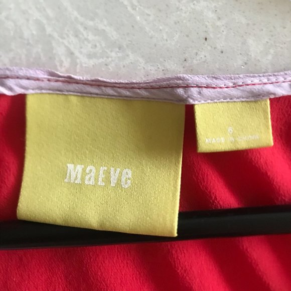 Maeve Women's Tank Top Silk Red High Low - Picture 6 of 8